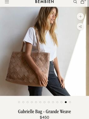 Bembien Gabrielle Grande Weave Tote - Neutral Tan